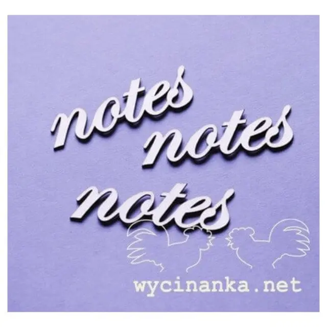 Chipboard «Notes», 2 x 5,5cm, 3τεμ.