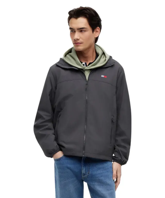 Tommy Hilfiger - Ανδρικό Αντιανεμικό Μεταβατικό Μπουφάν Chicago Packable Ripstop Relaxed Fit DM0DM23223-PT2 Γκρι 2