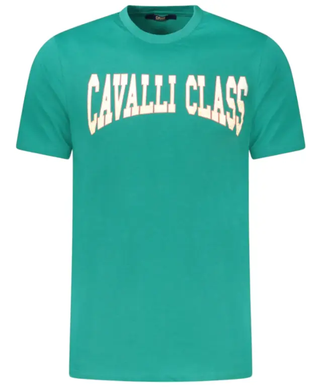 Cavalli Class - Ανδρική Μπλούζα T-Shirt Κοντομάνικη Short Sleeve TXT61AJD060-04038 Πράσινο 3