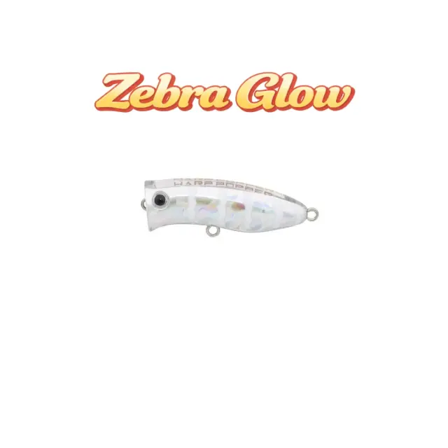 Harp Popper 40 – Τεχνητό δόλωμα επιφανείας - Zebra Glow