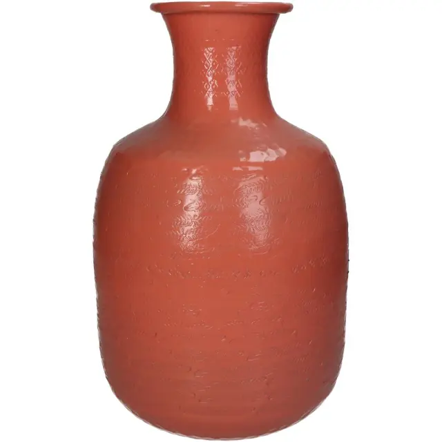 Βάζο Ροζ Αλουμίνιο 21x21x34cm 2