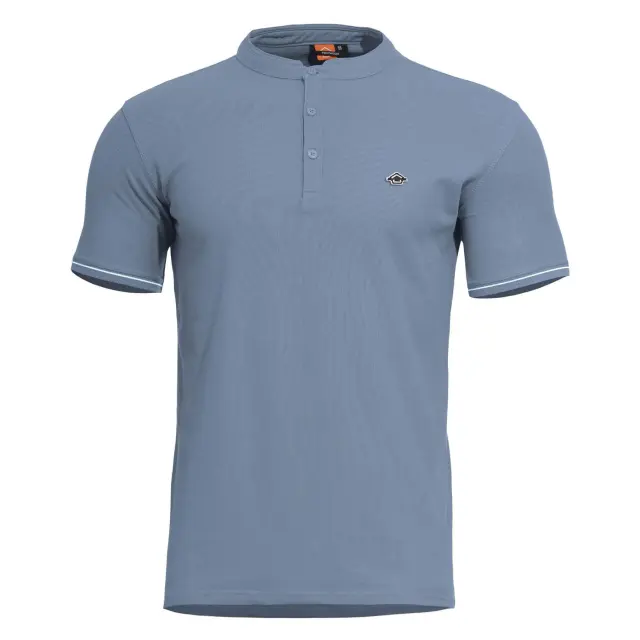 LEVANTES HENLEY SHIRT STRIPES K09025-STR 80-Dawn Blue - S