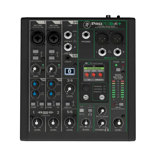 Mackie ProFX6v3+ Αναλογική Κονσόλα Ήχου με Εφέ