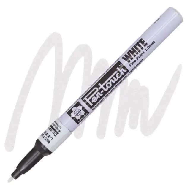 Μαρκαδόρος Sakura Pen-Touch, 1.0mm Fine - White