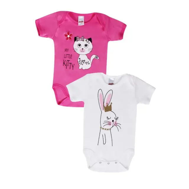 Minerva Φορμάκι Baby Κμ Κορίτσι My Little - Διπλό Πακέτο, Χρώμα Λευκό-Φούξια