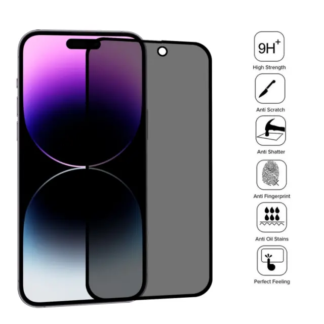 Privacy Full Cover Tempered Glass για iPhone 14 Pro Max -OEM
