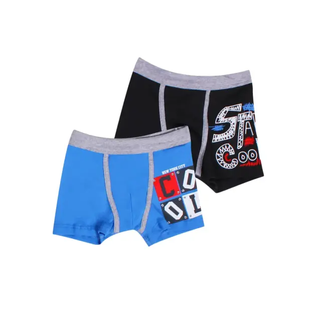 Minerva Παιδικό Boxer Αγόρι Stay Cool - Διπλό Πακέτο, Χρώμα Marin blue - 2 Y