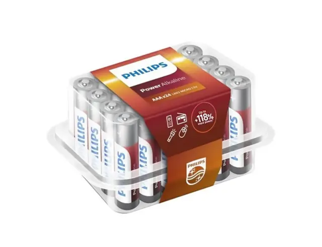 Αλκαλικές Μπαταρίες Philips PowerLife LR03P24P10 - ΑΑA LR03 - 1.5V - 24 τεμάχια LR03P24P10