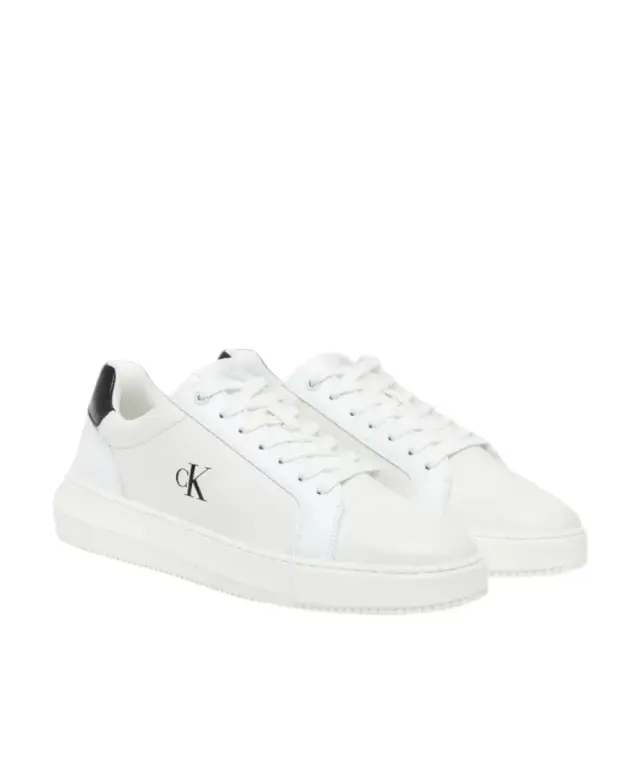 Calvin Klein - Ανδρικά Sneakers Chunky Cupsole Leather YM0YM01198-01W Λευκό 2