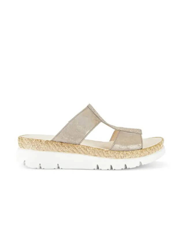 Gabor Παντόφλες Γυναικείο δέρμα Nubuck Χρυσό GAB/43721N 62-MUSCHEL/VIS 3