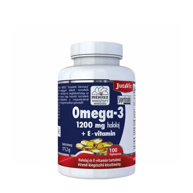 JutaVit Omega-3 Fish Oil 1200 mg 100 Softgels