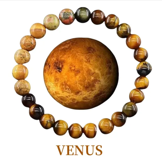 Brown Venus Ελαστικό Βραχιόλι με Χάντρες 2