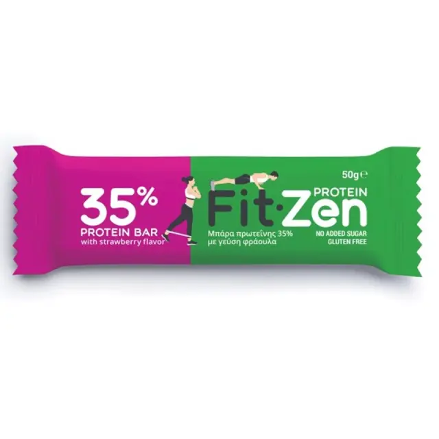 Fit-Zen Μπάρα Πρωτεΐνης 35% με γεύση Φράουλα 50gr