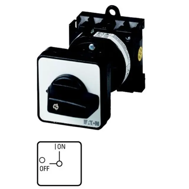 T0-2-10/Z On-Off switch, 3 pole + N, 20 A, 90 °, rear mounting