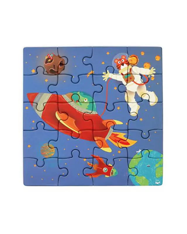Παιχνίδι Scratch Μαγνητικό παζλ Space 20τμχ 3