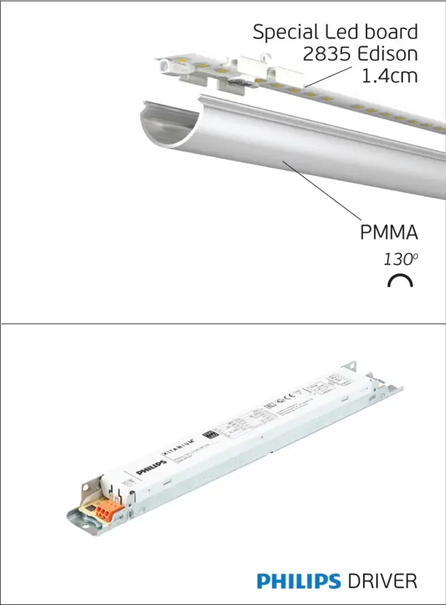 Parabolic Φωτιστικό led panel με διπλούς καθρέπτες 19W 4000K ασημί/λευκό Ασημί Άσπρο 2