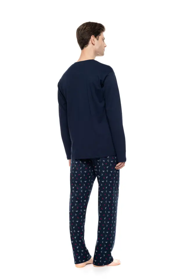 Ulisse Pyjama Alpine Deer σετ ανδρική χειμερινή πυτζάμα W-M825-1 2