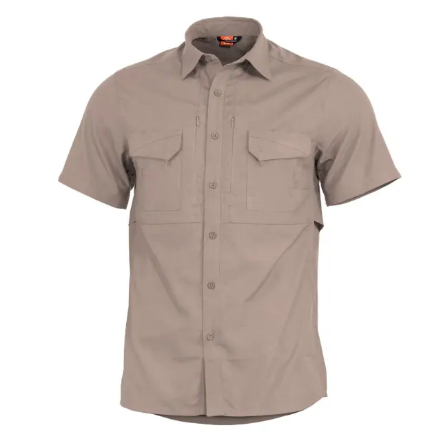 Pentagon Plato Shirt Short-Πουκάμισο Κοντομάνικο για Τακτική - Καθημερινή Χρήση - 04-Μπεζ-Khaki