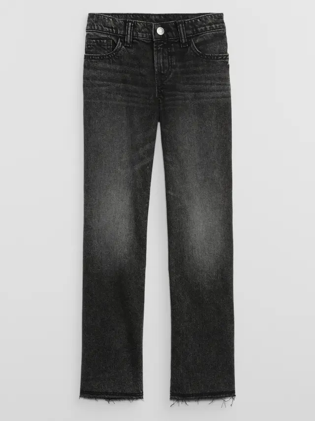 Μαύρο Παιδικό Mid Rise Straight Jean Παντελόνι με Washwell black wash - 5