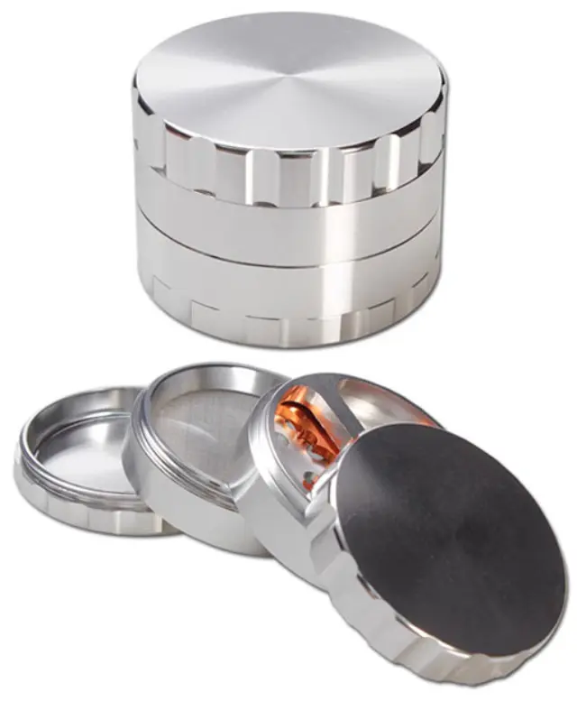 Grinder Τρίφτης «Propeler» Μεταλλικό 62mm Ασημί - 4 Parts
