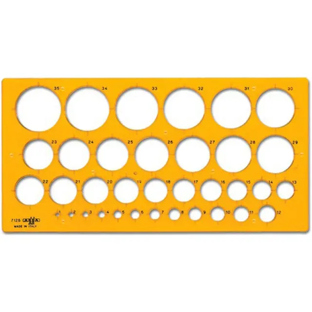 Στένσιλ Arda Μεγάλο με 35 Κύκλους Ø1-35mm (7125)