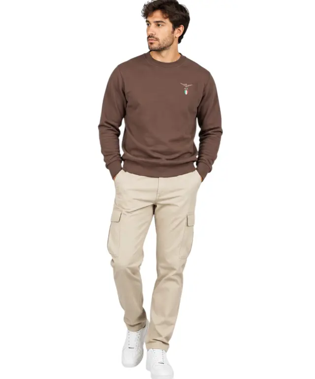 Accademia Militare - Ανδρική Μπλούζα Φούτερ W6S731-5731-054 Καφέ 2