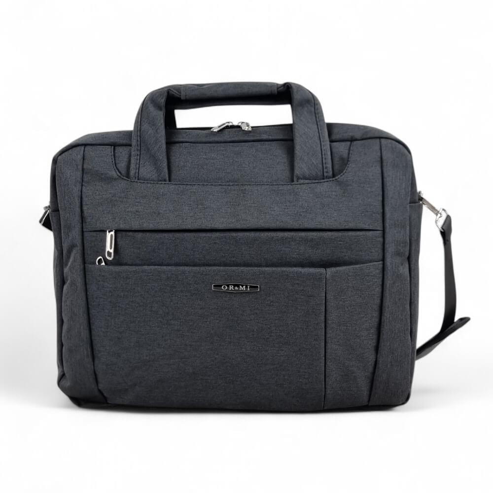 Τσάντα Μεταφοράς Laptop 15,6" ORMI 8192 30x6x38cm – Ιμάντας Ώμου & Υποδοχή Trolley - Μαύρο