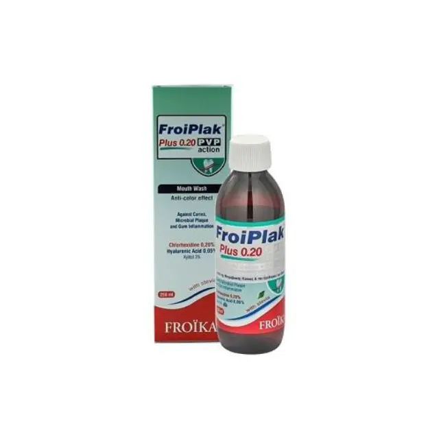 Froika Froiplak 0.20 PVP Action with Stevia Στοματικό Διάλυμα κατα της Χρώσης, 250ml