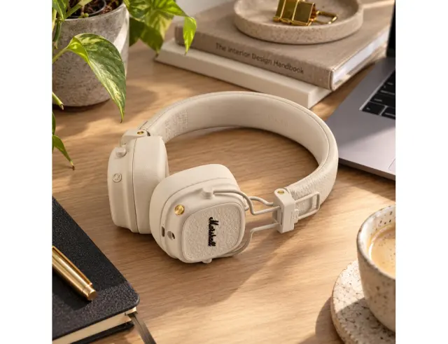 Headphones Marshall Major V - Bluetooth, 3.5mm - Cream 31288