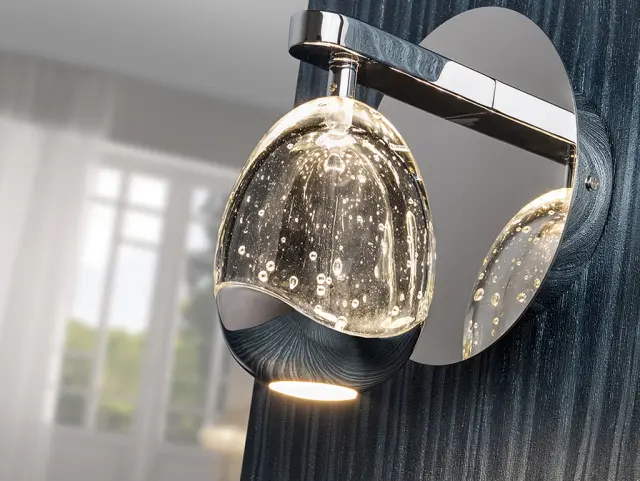 ROCIO WALL LAMP 1L CHROME φωτιστικό απλίκα Χρώμιο