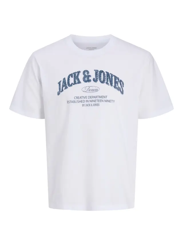 JJEDENVER LOGO TEE SS O-NECK SN - White