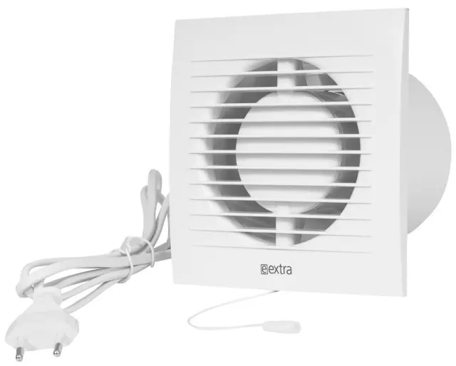 Europlast EE100WP - Εξαεριστήρας μπάνιου με καλώδιο/φις και διακόπτη - κορδονάκι