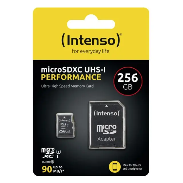 Κάρτα Μνήμης Intenso Performance microSDXC 256GB with Adapter (3424492)