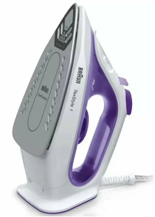 Braun TexStyle 1 SI1080VI Violet Σίδερο Ατμού 2000W με Συνεχόμενη Παροχή 25gr/min και Κεραμική Πλάκα 3