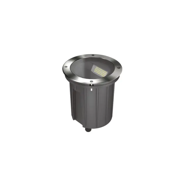 Moom Χωνευτό Φωτιστικό Δαπέδου LED 18W 3000K Ø22cm IP67 Νίκελ Ματ Nickel 2