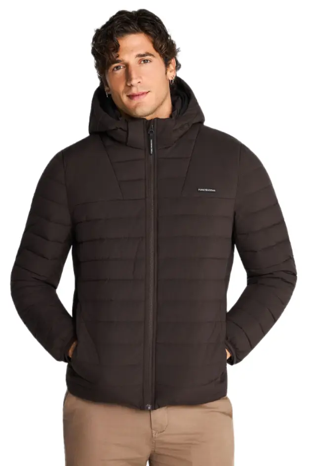 Funky Buddha ανδρικό καπιτονέ μπουφάν traveller με κουκούλα FBM014-002-01-2