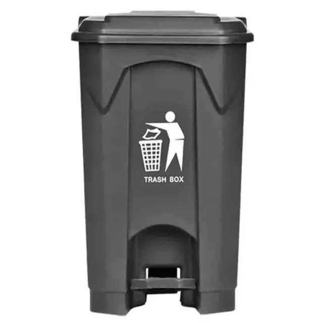 Delta Cleaning Πλαστικός κάδος απορριμμάτων με πεντάλ 68lt Γκρί / ΚΠ68Α