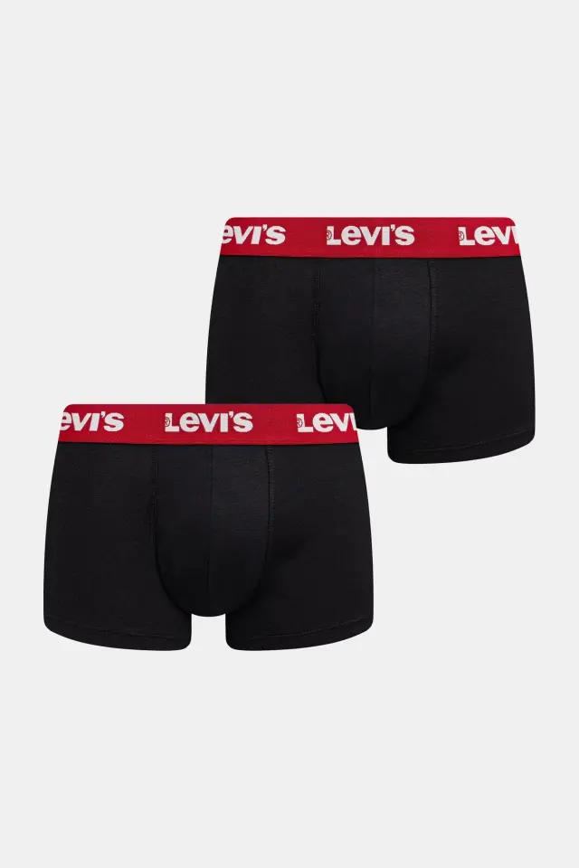 Levi's Twill WB Boxer Brief 2-Pack Black/Red Black/Red 2