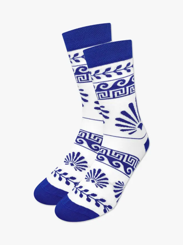 Κάλτσα Βαμβακερή με Σχέδια Greek Pattern Meandros NODO 2