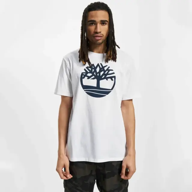 Timberland - Ανδρικό T-shirt Mε Λογότυπο Timberland River Tree TB0A2C6S-100 Λευκό - M