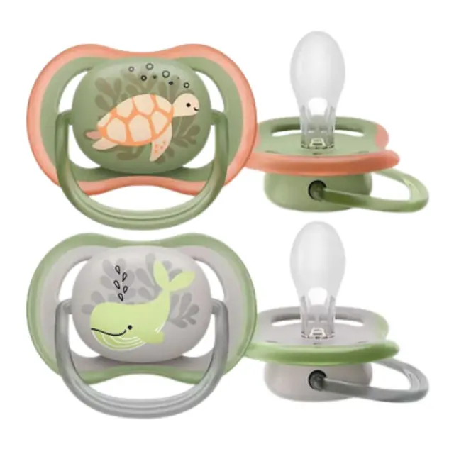 Philips Avent Ultra Air Πιπίλες Σιλικόνης Χελώνα / Φάλαινα 6-18m 2τμχ