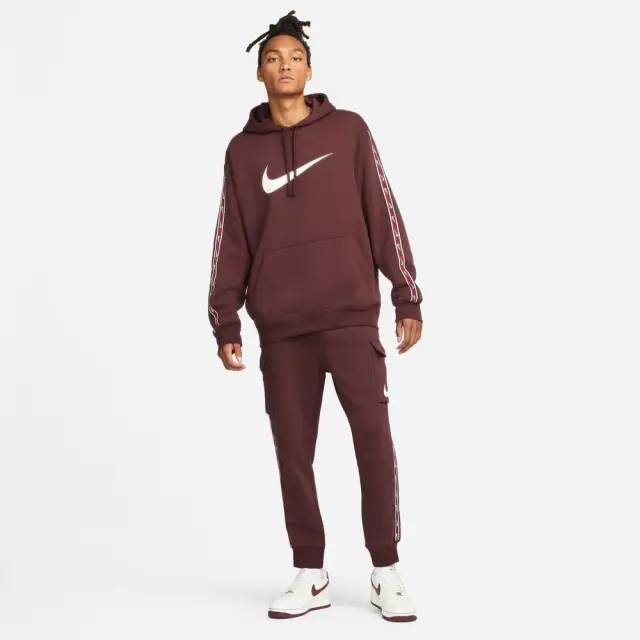 Nike Sportswear Repeat Fleece Hood (DX2028-652) - Μπορντό 3