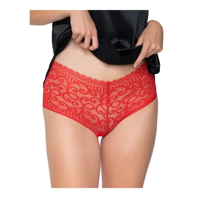 Luna Γυναικείο Boxer Hipster Lace Party, Χρώμα Κόκκινο