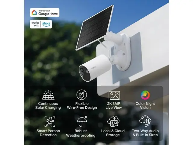 TP-Link Security Camera Smart Powered 2K IP65 Tapo and Solar (C410 Kit) (TAPO C410 KIT) 3