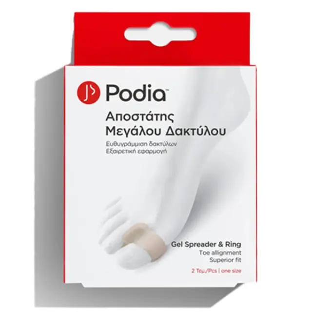 Podia Extra-Comfort Gel-Ring & Spreader Αποστάτης Μεγάλου Δακτύλου One Size, 2τεμ