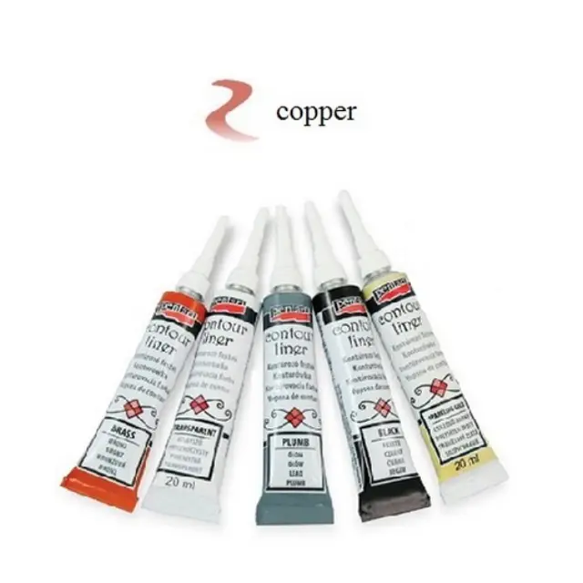 Contour Liner ανάγλυφο περίγραμμα Pentart 20ml - Copper