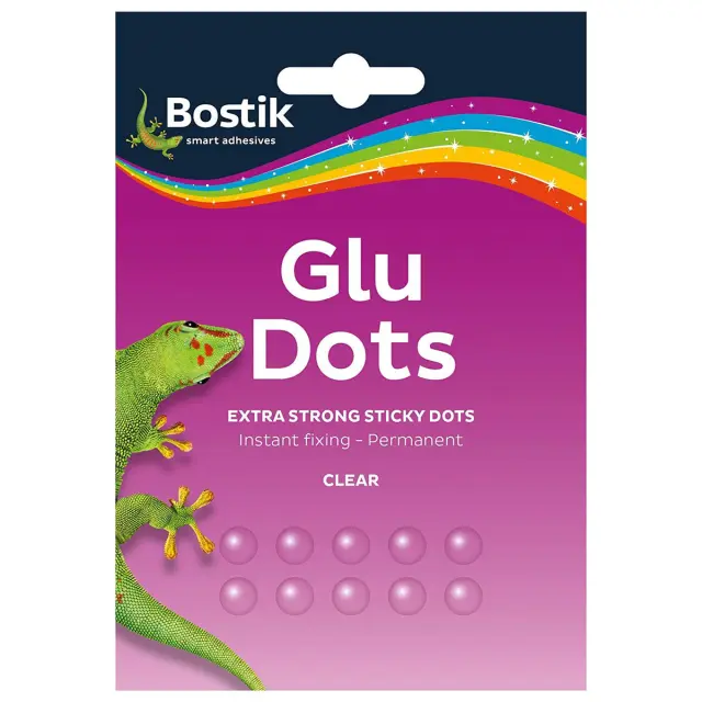 Bostik Glu Dots Extra Strong Κουκίδες Διάφανου Συγκολλητικού Διπλής Όψης - 64τεμ