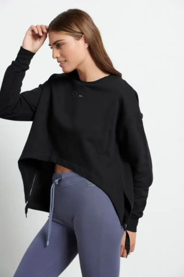 Body Talk Women's Hoodie Loose Fit Black 1222-902326 - S 3