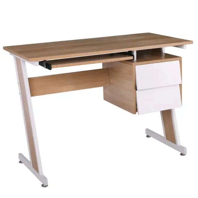 Γραφείο Η/Υ UNIT Sonoma/Λευκό Μελαμίνη/Μέταλλο 105x54x76cm