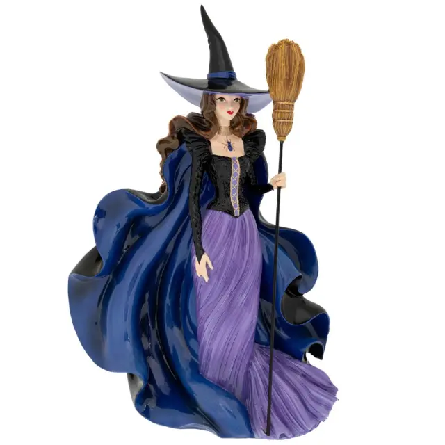 Μάγισσα διακοσμητική πολυρεζίν με σκούπα Halloween 32x18x46cm Iliadis 90805